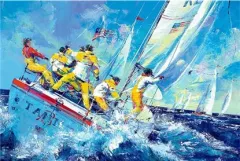 Against the Wind by Malcolm Farley on Giclee on Canvas