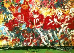 Alabama Handoff by Leroy Neiman on Serigraph