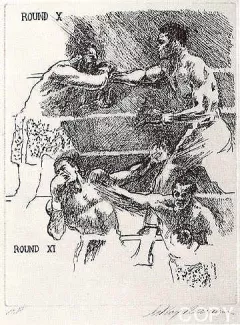 Ali-Frazier Suite - Rounds 10 and 11 by Leroy Neiman on Etching