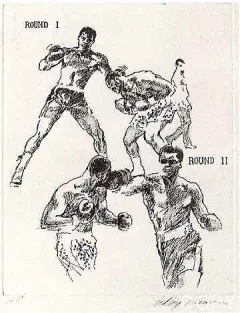 Ali-Frazier Suite - Rounds 1 and 2 by Leroy Neiman on Etching