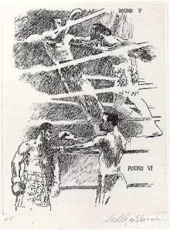 Ali-Frazier Suite - Rounds 5 and 6 by Leroy Neiman on Etching