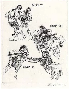Ali-Frazier Suite - Rounds 7 - 9 by Leroy Neiman on Etching