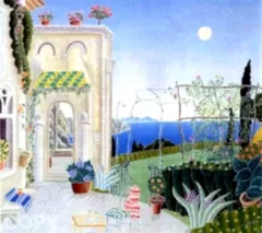 Amalfi Coast Suite - Sorrento Courtyard by Thomas McKnight on Serigraph