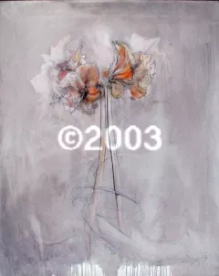 Amaryllis (Oil on canvas) by Jurgen Gorg on Original