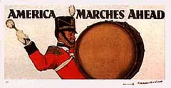 America Marches Ahead by Norman Rockwell on Lithograph