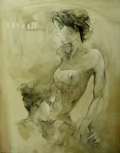 Annaeherung (Oil on canvas) by Jurgen Gorg on Original