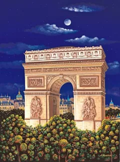 Arc de Triomphe (Toujours Paris Suite) by Liudmila Kondakova on Gesso Panel