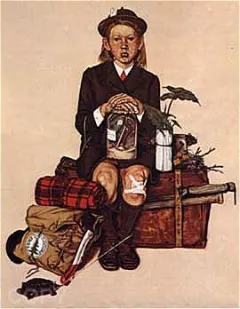Back from Camp by Norman Rockwell on Lithograph
