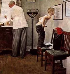 Before the Shot by Norman Rockwell on Lithograph