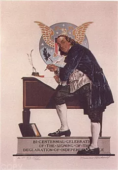 Ben Franklin by Norman Rockwell on Lithograph