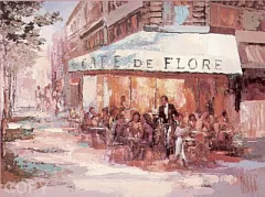 Café de Flore by Mark King on Serigraph