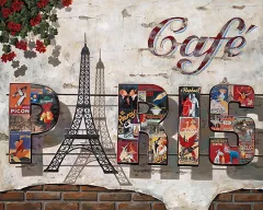 Cafe Paris by Liudmila Kondakova on Giclee on Canvas