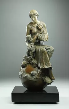 Circle of Life - Gemini by Nguyen Tuan on Bronze Sculpture
