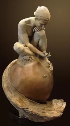 Contemplation by Nguyen Tuan on Bronze Sculpture