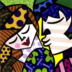  by Romero Britto on Gesso Panel