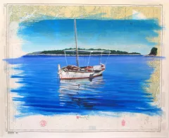 Doboy Sound (Oil on Paper) by Frane Mlinar on Original