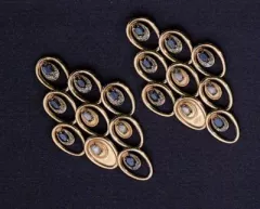 Dream Voyage St VI (gold, silver, diamonds, blue sapphires) by Erte Jewelry on Art To Wear