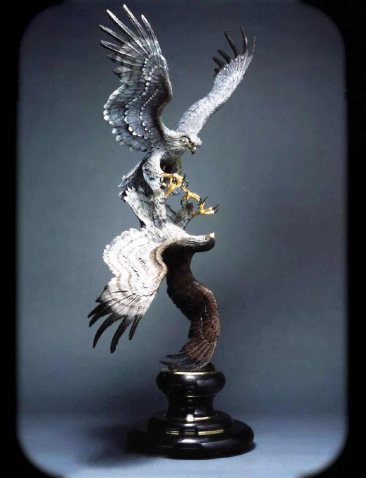 Falcon Courtship by Chester Fields on Bronze Sculpture