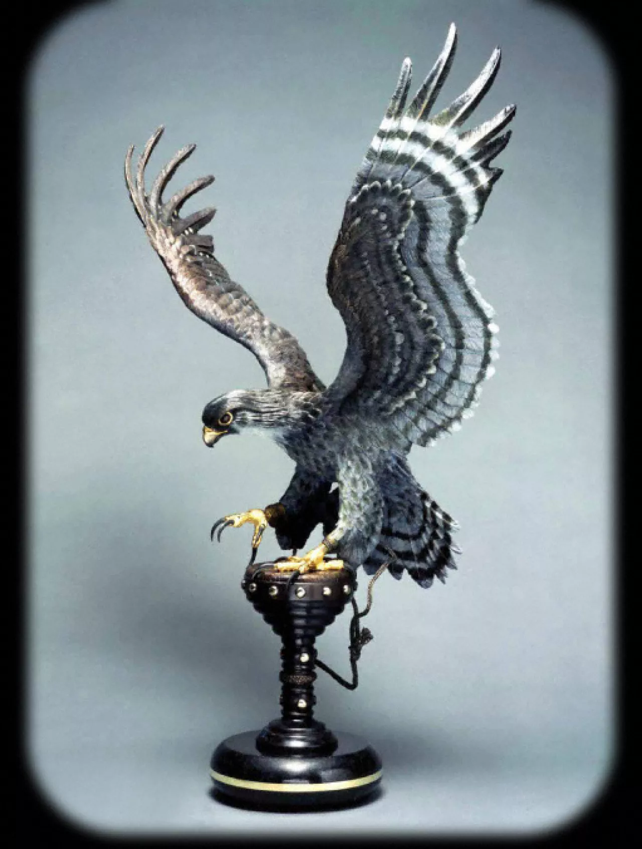 Falcon Crest - Grey by Chester Fields on Bronze Sculpture