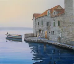 Fisherman's World (Oil on Canvas) by Frane Mlinar on Original