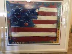 Flag with Heart by Peter Max on Serigraph