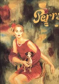 Mimi and Dog Alex by Joanna Zjawinska on Serigraph on Canvas