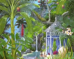 Path To Mango Falls by John Kiraly on Serigraph