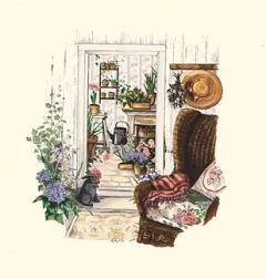 Country House Suite - Plant Tending Day by Susan Rios on Serigraph