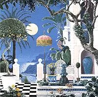 Positano Moon by John Kiraly on Serigraph