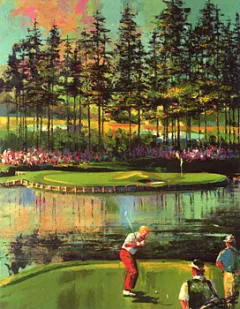 The 17th Hole at Sawgrass (Signed by Jack) by Malcolm Farley on Giclee on Canvas