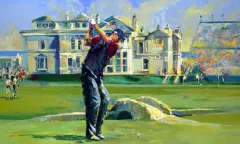 Victory at the British Open by Malcolm Farley on Giclee on Canvas