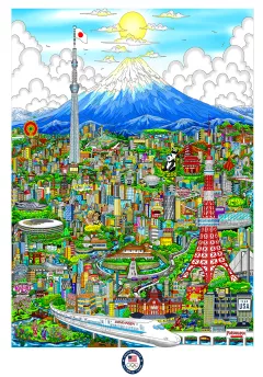 2021 Olympic Games: Tokyo by Charles Fazzino on 3D Giclee
