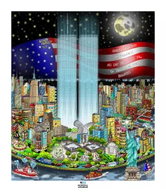 9/11: A Time for Remembrance by Charles Fazzino on Giclee