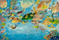 A Plethora of Fish by Dr. Seuss on Serigraph on Panel