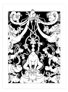 A Large Family of Dilemmas by Dr. Seuss on Serigraph on Canvas
