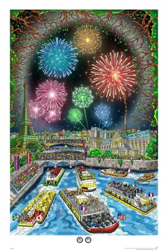 2024 Paris Olympics by Charles Fazzino on 3D Limited Edition