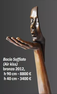 Bacio Soffiato (Air Kiss) by Lucio Oliveri on Bronze Sculpture