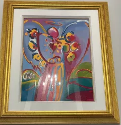 Angel with Heart by Peter Max on Serigraph on Paper