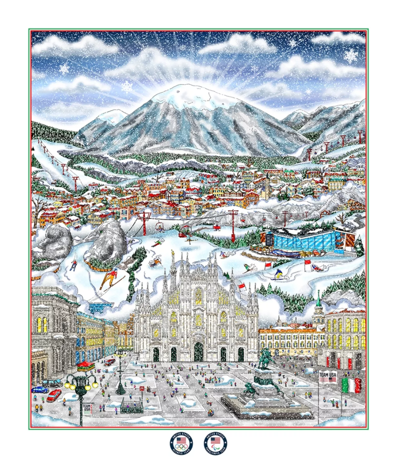 2026 Milano Cortina Olympics by Charles Fazzino on 3D Limited Edition