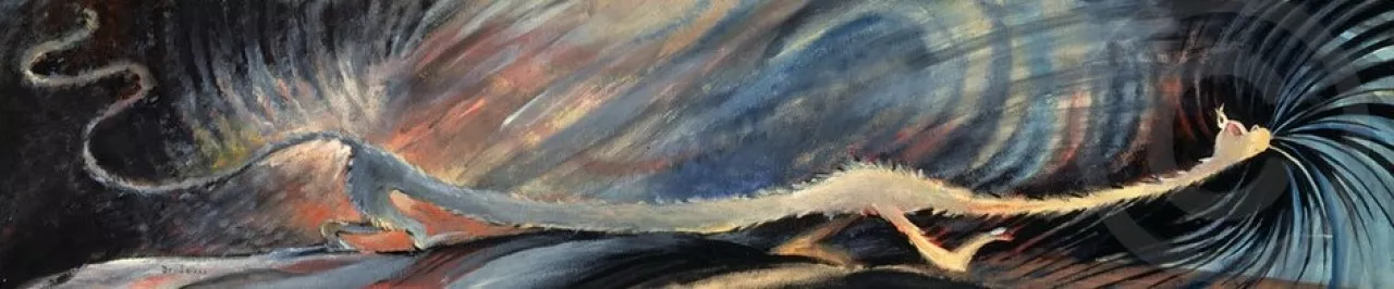 Alley Cat for a Very Long Alley by Dr. Seuss on Serigraph on Canvas