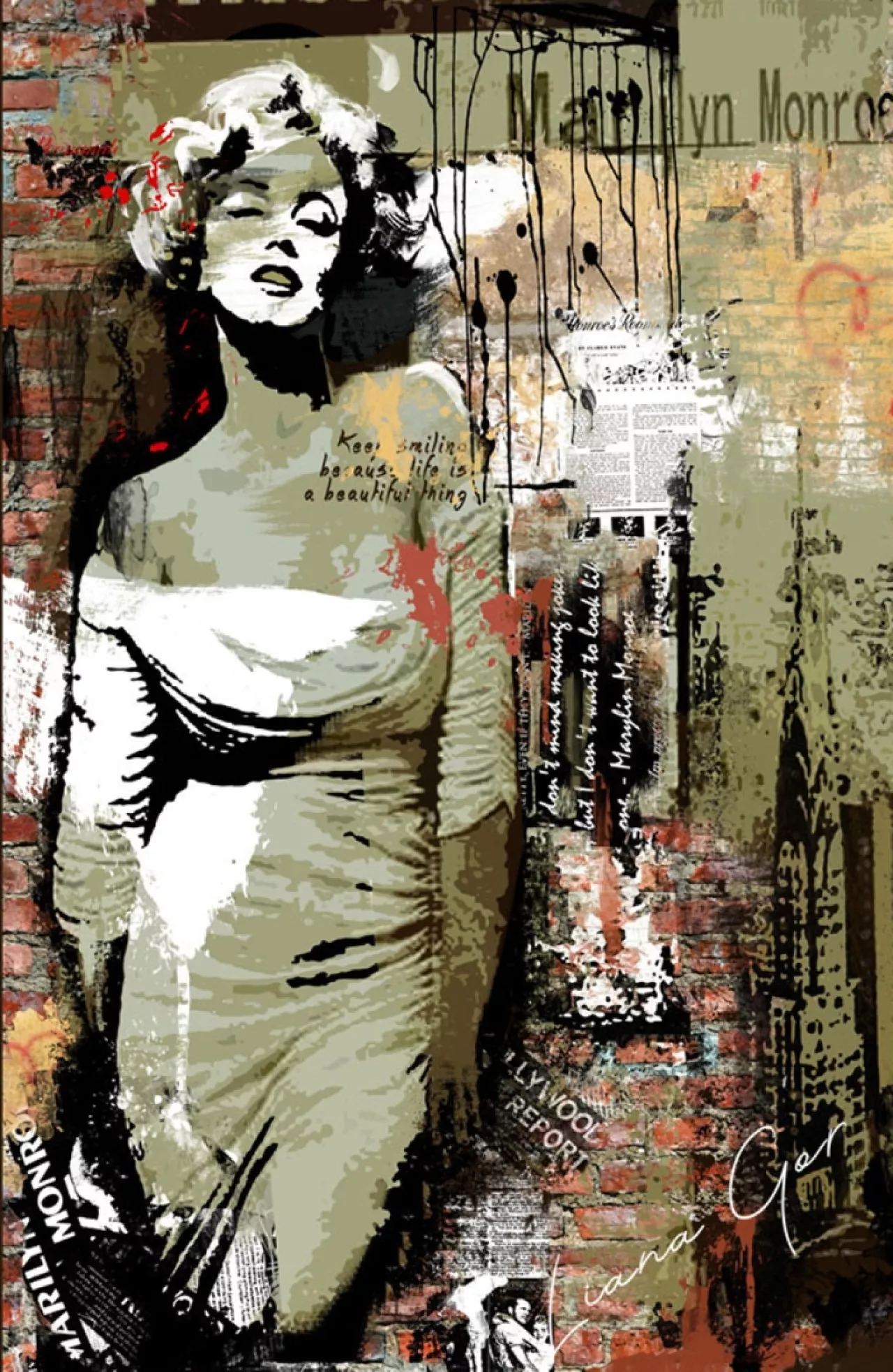 Marilyn Monroe by Liana Gor on Mixed Media