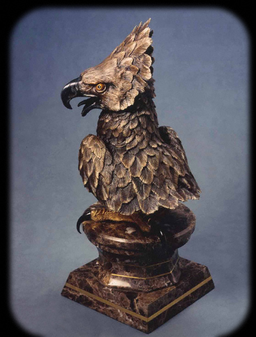 African Crowned Eagle by Chester Fields | Bronze Sculpture