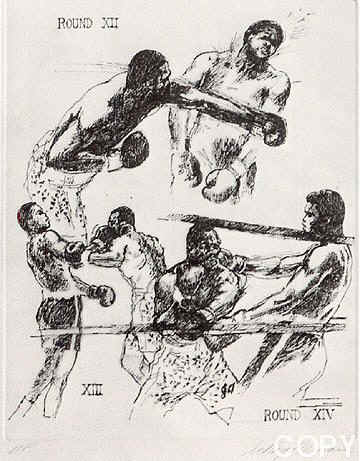 Ali-Frazier Suite - Rounds 12 - 14 by Leroy Neiman | Etching