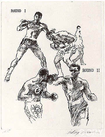 Ali-Frazier Suite - Rounds 1 and 2 by Leroy Neiman | Etching
