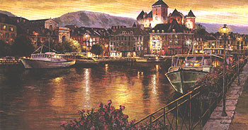 Annecy Night by Sam Park | Serigraph