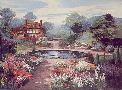 An English Water Garden by Mark King | Serigraph