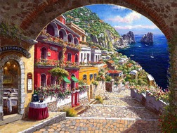 Archway to Capri by Sam Park | Giclee on Canvas