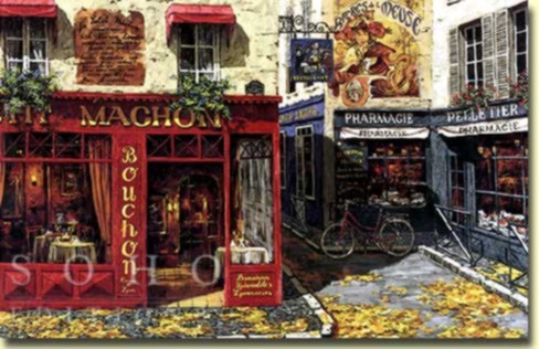Autumn in Paris (Canvas) by Viktor Shvaiko | Serigraph on Canvas