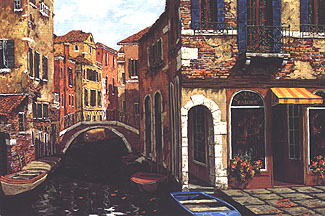 Autumn in Venice (Canvas) by Viktor Shvaiko | Serigraph on Canvas