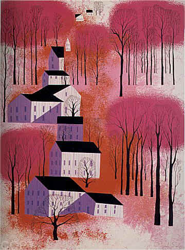 Autumn Sunset by Eyvind Earle | Serigraph